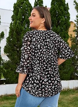 Siddhe Plus Size Dressy Tops For Women, Square Neck T Shirts